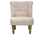 French Chairs 2 pcs Cream Fabric