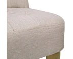 vidaXL French Chairs 2 pcs Cream Fabric