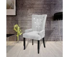 vidaXL Armchair Silver Velvet