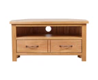 vidaXL TV Cabinet with Drawer 88 x 42 x 46 cm Solid Oak Wood