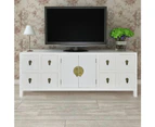 Wooden Sideboard Asian Style with 8 Drawers and 2 Doors