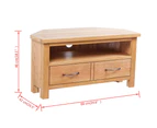 vidaXL TV Cabinet with Drawer 88 x 42 x 46 cm Solid Oak Wood