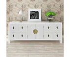 Wooden Sideboard Asian Style with 8 Drawers and 2 Doors