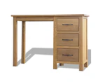 vidaXL Desk with 3 Drawers 106x40x75 cm Solid Oak Wood