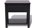 vidaXL Bedside Cabinet Wood Black