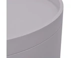vidaXL Side Table with Serving Tray Round 39.5x44.5 cm Grey
