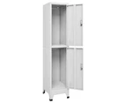 vidaXL Locker Cabinet with 2 Compartments 38x45x180 cm