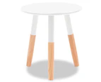 vidaXL Side Table Set 2 Pieces Solid Pinewood White