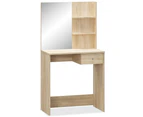 vidaXL Dressing Table Engineered Wood 75x40x141 cm Oak
