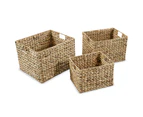 vidaXL Storage Basket Set 3 Pieces Water Hyacinth