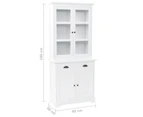 vidaXL Welsh Dresser with 4 Doors MDF and Pinewood 80x40x180 cm