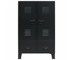 vidaXL Wardrobe Metal Industrial Style 67x35x107 cm Black