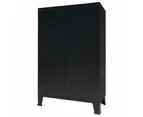 vidaXL Wardrobe Metal Industrial Style 67x35x107 cm Black