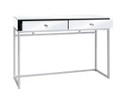 vidaXL Mirrored Console Table Steel and Glass 107x33x77 cm