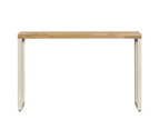 vidaXL Console Table 120x35x76 cm Solid Wood Mango and Steel