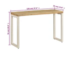 vidaXL Console Table 120x35x76 cm Solid Wood Mango and Steel