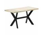 vidaXL Dining Table 140x70x75 cm Solid Bleached Mango Wood