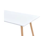 vidaXL Dining Table White and Oak 120x60x74 cm MDF