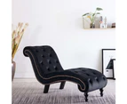 vidaXL Chaise Lounge Black Velvet