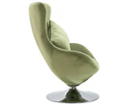 vidaXL Swivel Egg Chair with Cushion Light Green Velvet