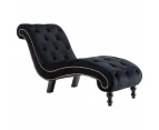 vidaXL Chaise Lounge Black Velvet