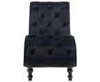 vidaXL Chaise Lounge Black Velvet