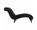 vidaXL Chaise Lounge Black Velvet