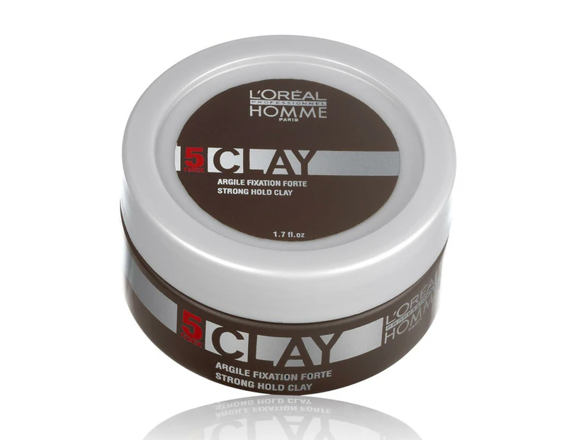 L'oreal Professionnel Homme Hair Styling Clay 50ml Strong Hold