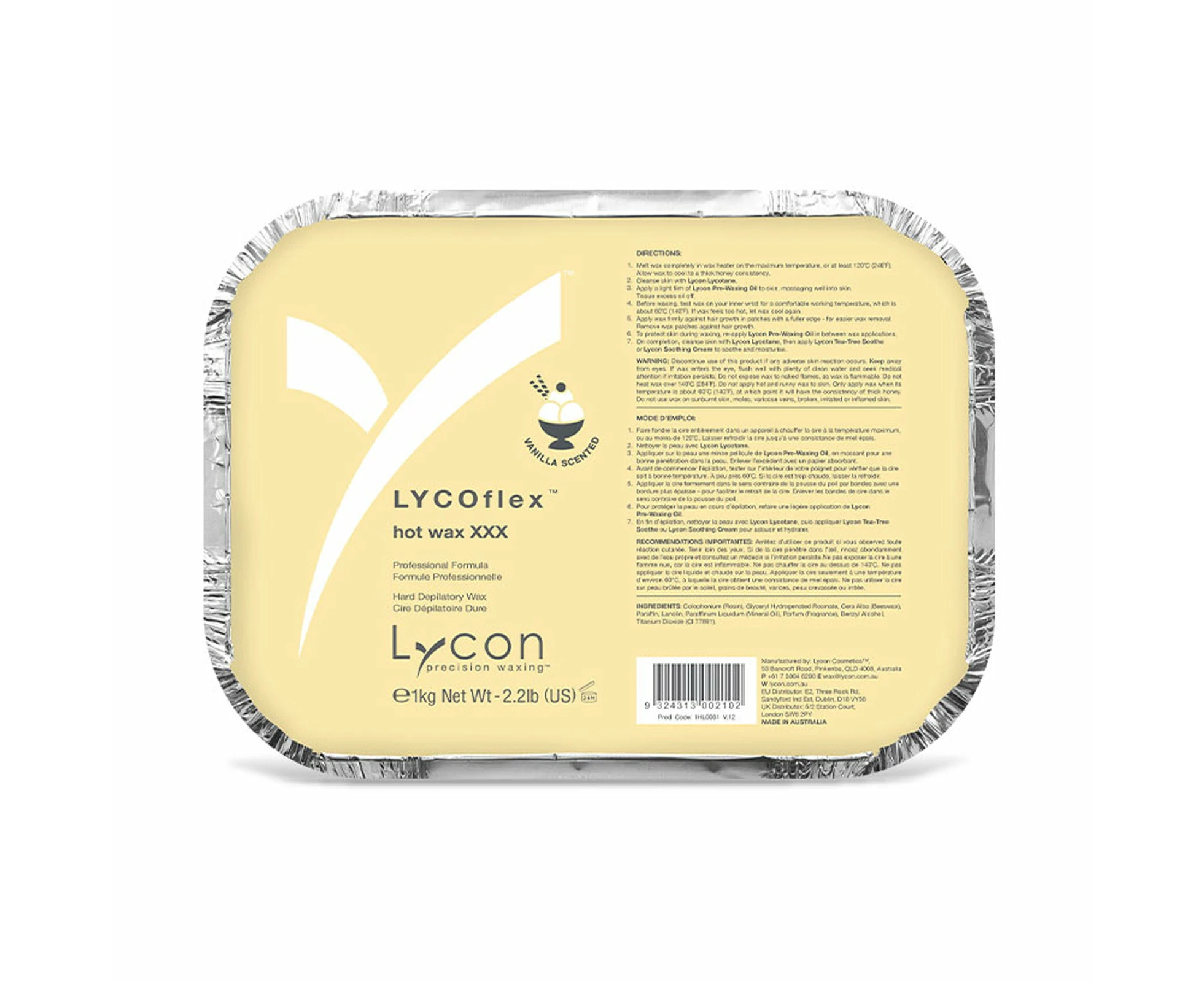 Lycon Lycoflex Vanilla Hot Wax 1Kg