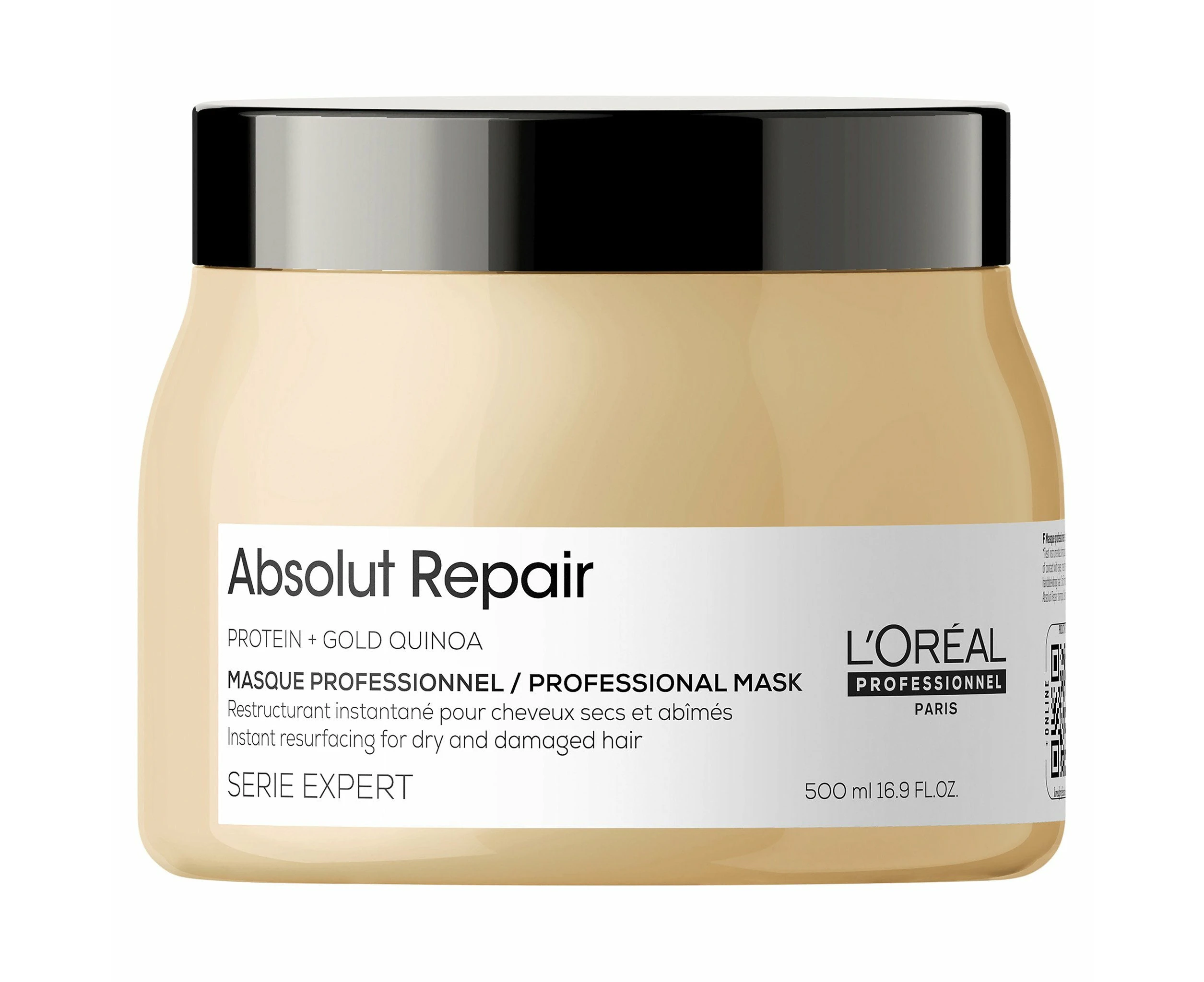 L'Oreal Professionnel Serie Expert  Absolut Repair Gold Quinoa + Protein Instant Resurfacing Mask (For Dry and Damaged Hair) 500ml/16.9oz