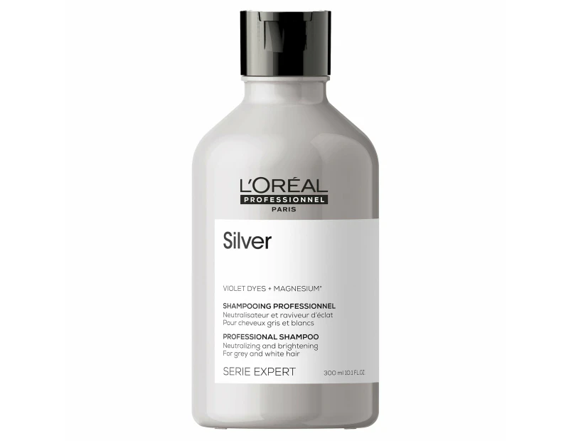 L'Oreal Professionnel Serie Expert  Silver Violet Dyes + Magnesium Neutralising and Brightening Shampoo (For Grey and White Hair) 300ml/10.1oz