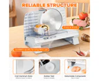 Advwin Electric Food Slicer 200W Meat Slicer for Deli Fruit Bread Vegetable Adjustable Thickness