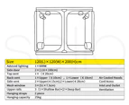 Grow Tent Indoor System Hydroponics Room 600D Oxford Plant Aluminium 120x120x200