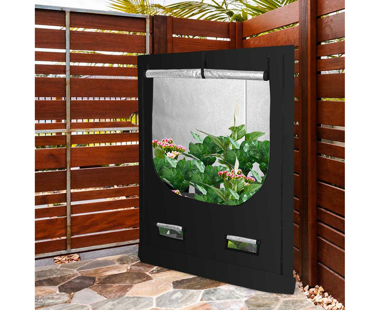 Grow Tent Indoor System Hydroponics Room 600D Oxford Plant Aluminium 100x142x180