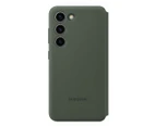 Samsung Clear View Wallet Case for Galaxy S23+ (S23Plus) - Khaki Green