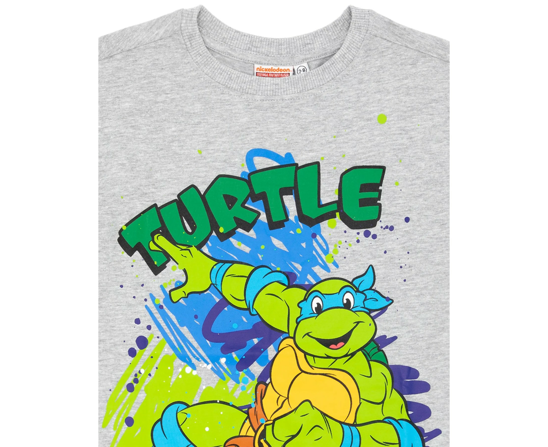 Teenage Mutant Ninja Turtles Childrens/Kids T-Shirt (Pack of 2) Black/Grey Marl 8-9 Years Mixed Childrens T-Shirt