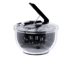 Ortega Kitchen 5L Salad Spinner w/ Stopper Button - Black/Clear