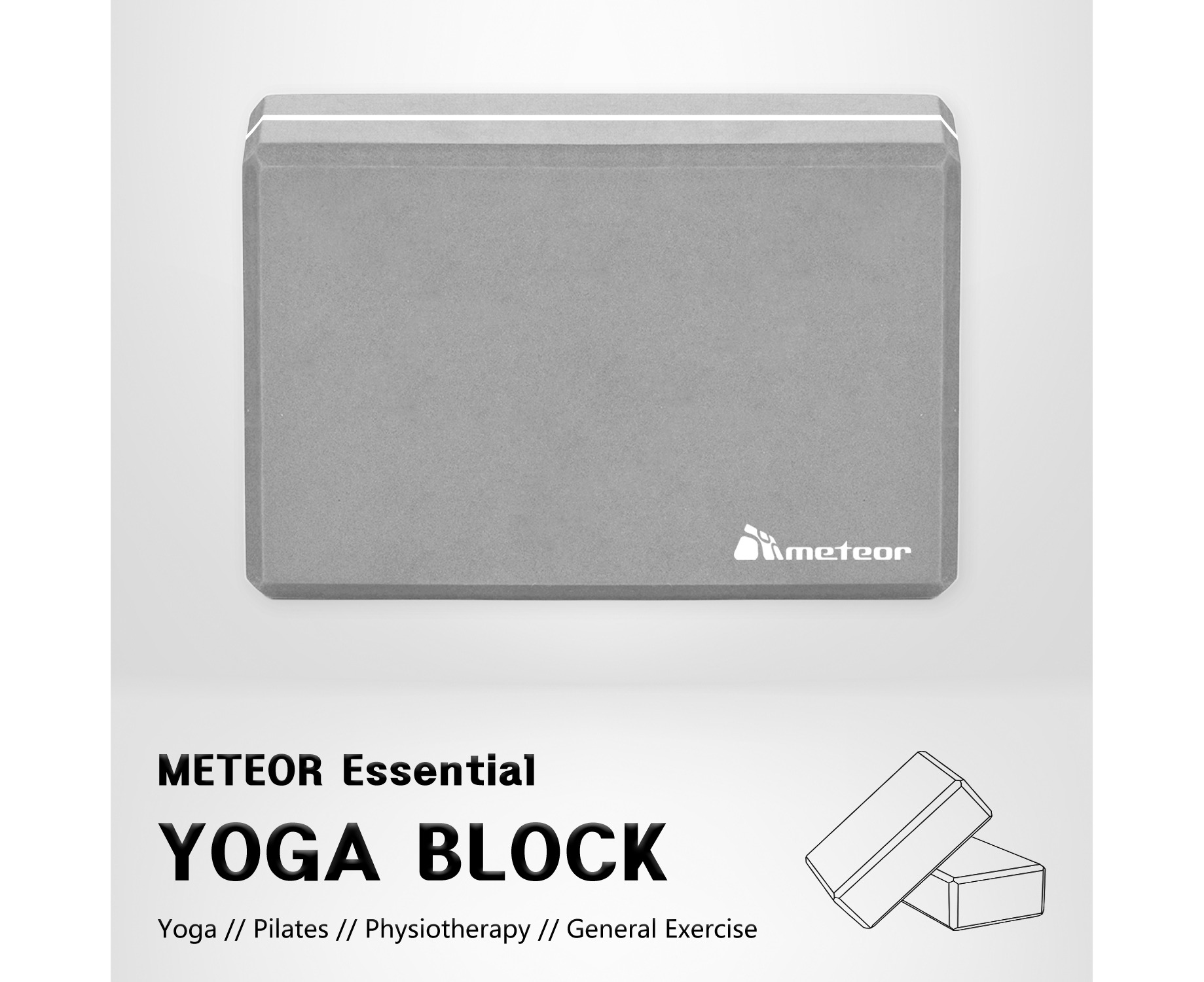 METEOR Essential Yoga Blocks,Yoga Foam Blocks,Pilates Blocks,Gym  Blocks,Exercise Blocks,Foam Blocks,Yoga Brick,Pilates Brick,Yoga Wedge -  Lime Green x1pc