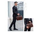 Mens Bag Leather Briefcases Messenger Bags for Men Best Office School College briefcase Satchel Bag-grey