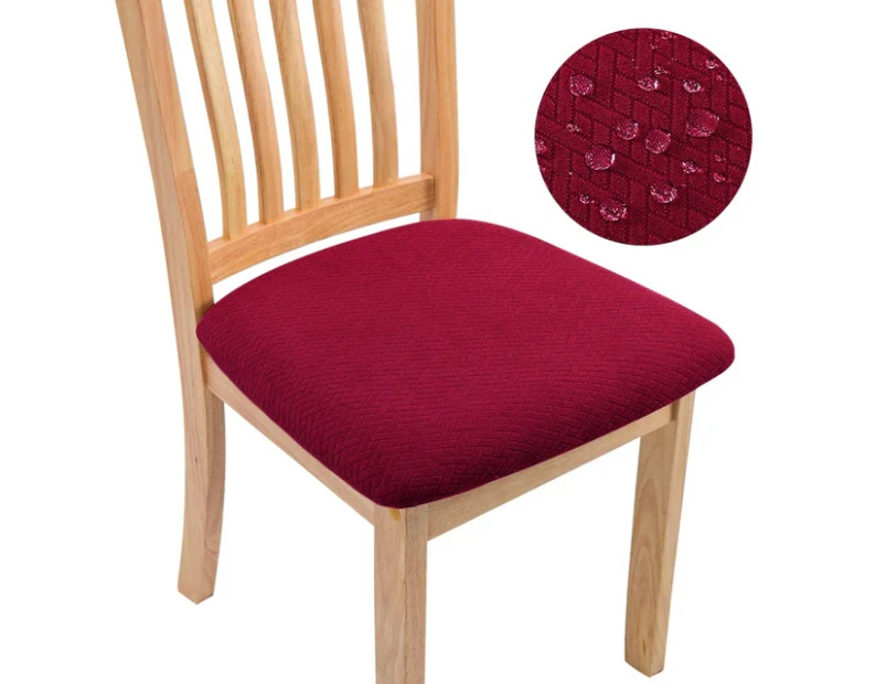 Dining Room Chair Cover Elastic Chair Seat Covers for Dining Chairs Cushion Seat Slipcover Housse De Chaise Funda Silla-Wine red