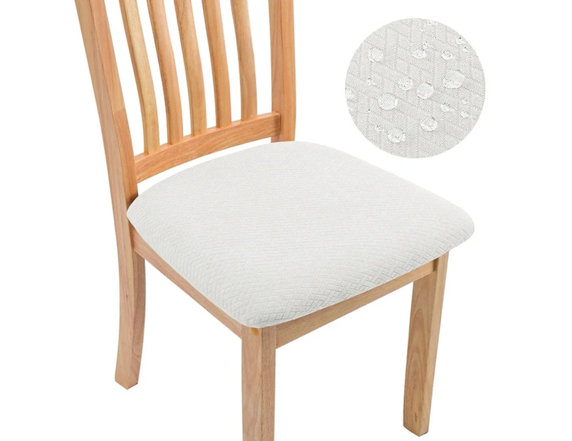 Dining Room Chair Cover Elastic Chair Seat Covers for Dining Chairs Cushion Seat Slipcover Housse De Chaise Funda Silla-White