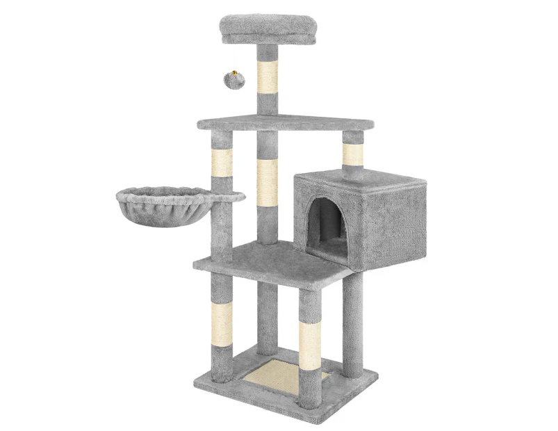 BEASTIE Cat Tree 130cm Light Grey