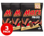 3 x 12pk Mars Fun Size Share Bag 192g