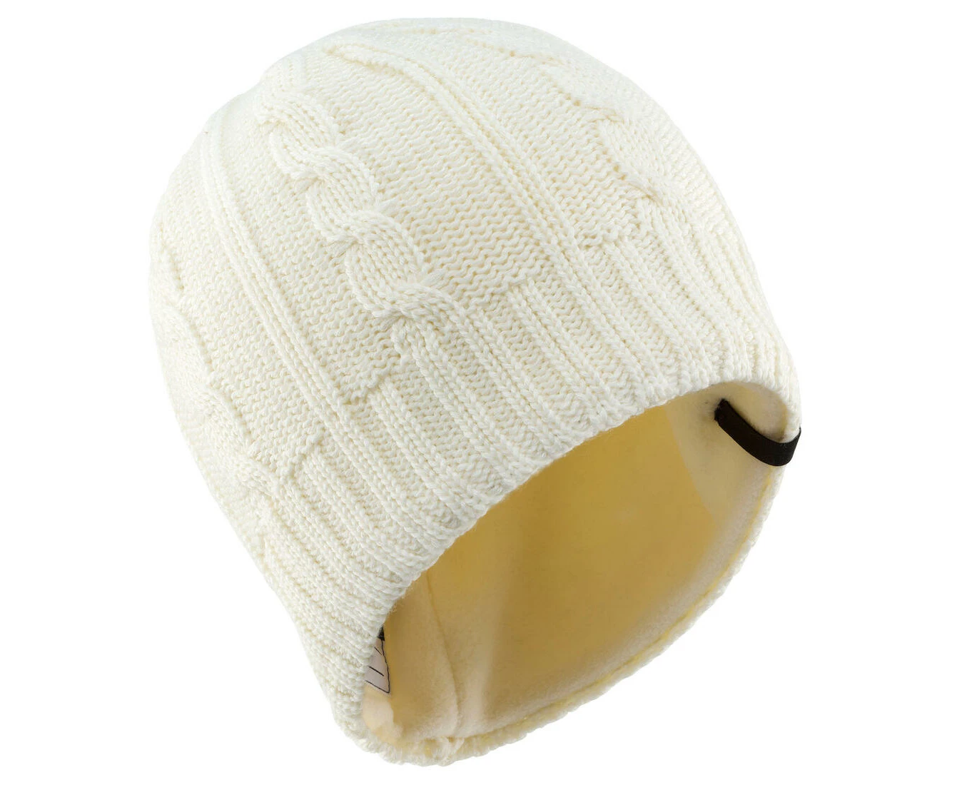 Kids Cable Knit Ski Hat - Cream