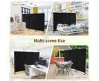 Giantex 3 Panel Mobile Room Divider Foldable Privacy Screen Wall Partition Stand Home Office Black