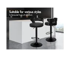 ALFORDSON Set of 4 Ramiro Wooden Leather Kitchen Bar Stool (All Black)