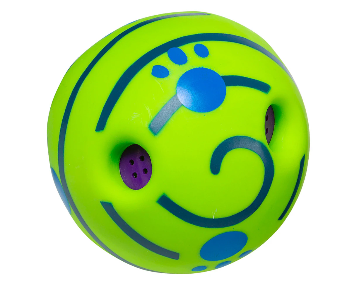 Cushy Pets 15cm Outdoor/Indoor Vinyl Giggle Sound Dog/Pet Toy Playing Ball Green