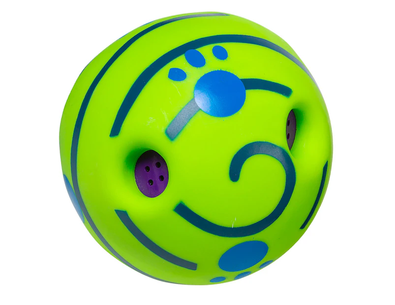 Cushy Pets 15cm Outdoor/Indoor Vinyl Giggle Sound Dog/Pet Toy Playing Ball Green