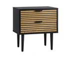 Oikiture Bedside Table Black