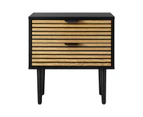 Oikiture Bedside Table Black